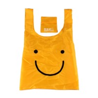 oem nylon polyester standard size bag custom smiling face promotional bag easy to fold