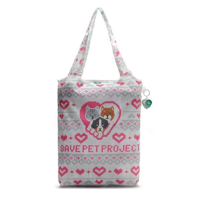 customized pink tote bag shopping bag eco friendly polyester bag