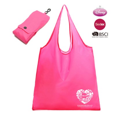 custom polyester tote shopping bag durable material folding tote bag factory sell